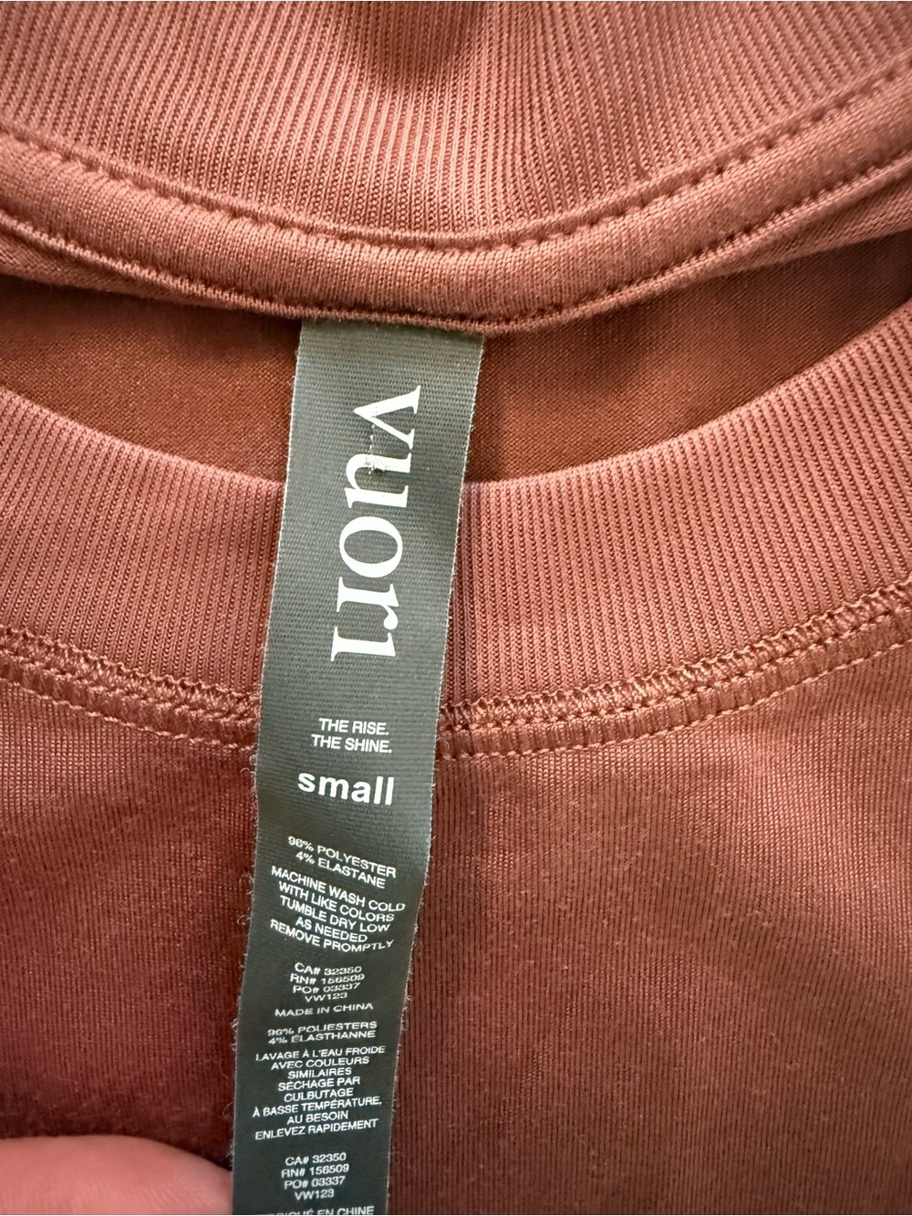 Vuori Energy Tank Top High Neck Performance Workout Rust Size Small - Picture 4 of 5